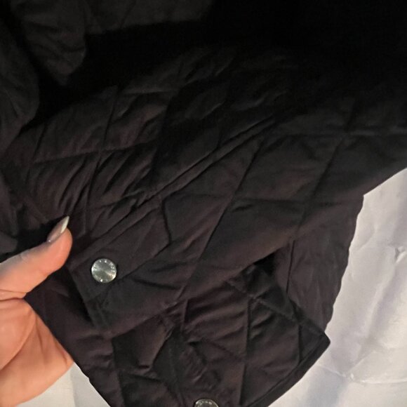 LL Bean Women's Quilted Riding Jacket in black size Large - Picture 2 of 13